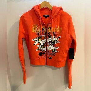 Ed Hardy Bold Orange Hoodie